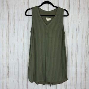 Anthropologie Maeve Olive Green Tank Top
